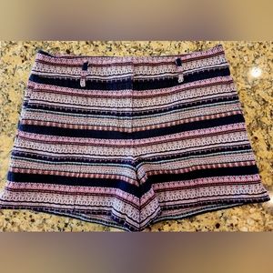 LOFT Navy, Pink & White Patterned Women’s Shorts
